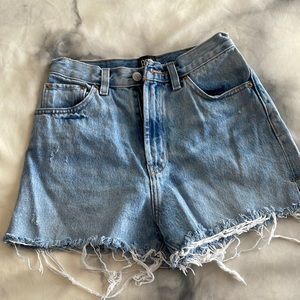 BDG High-Waisted Light Wash Denim Shorts